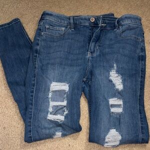 Distressed Blue Jeans for Women